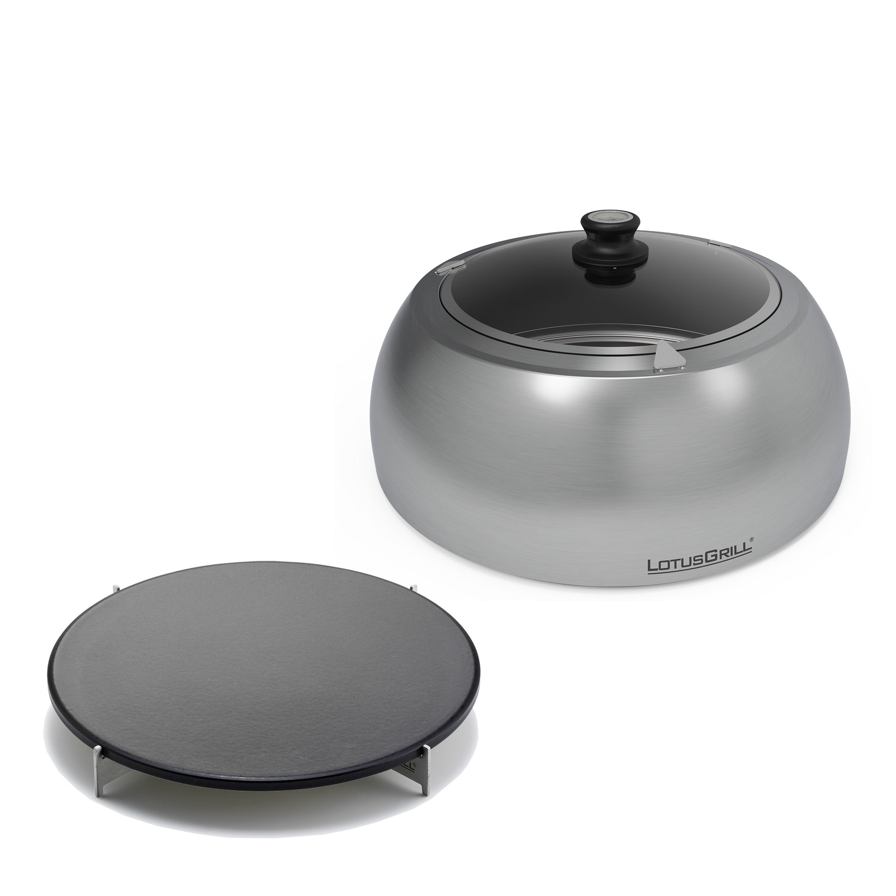 Edelstahl-Grillhaube Classic + gratis Pizzastein Classic Edelstahl-Grillhaube Classic + gratis Pizzastein Classic
